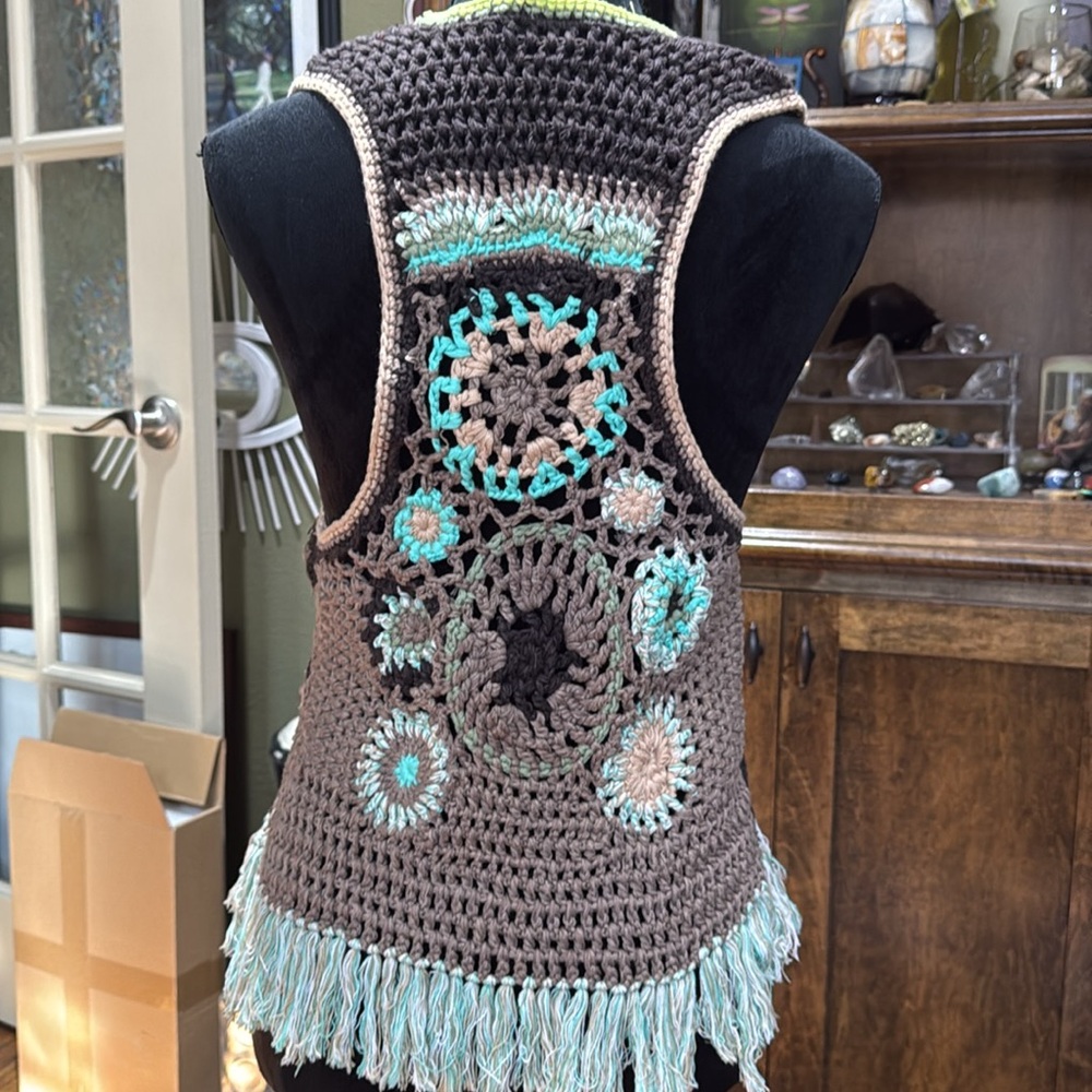 Free People sweater vest Bo Ho style - Picture 3 of 4